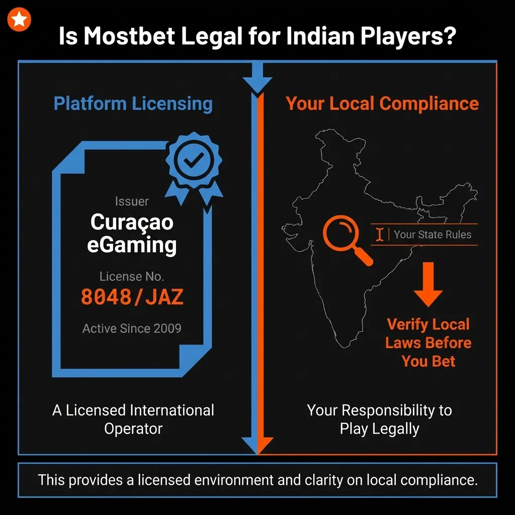 Mostbet India legality - understanding the international licence and state rules