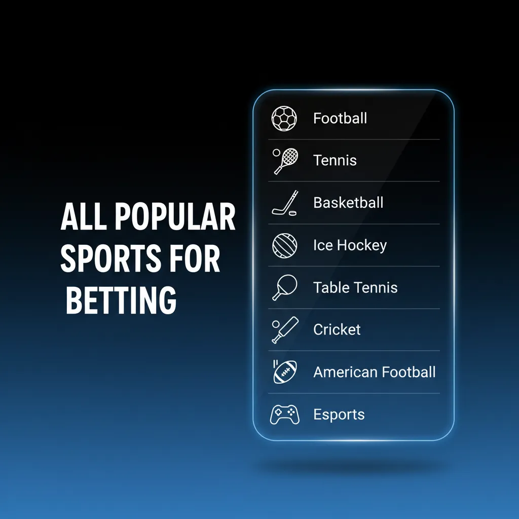 India’s favorite sports for betting: cricket, football, kabaddi, tennis, basketball, with pre‑match and live odds.