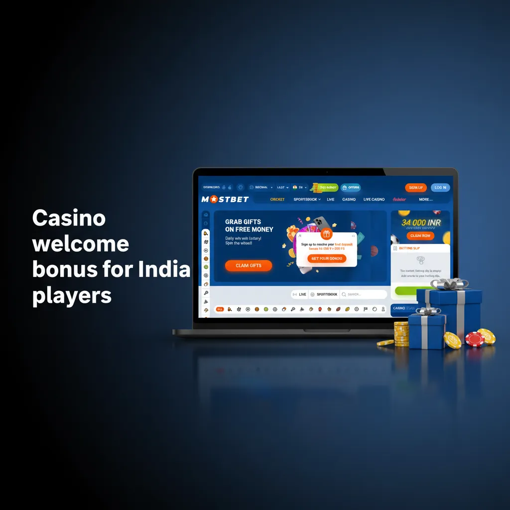 Casino welcome bonus for new Indian players: 125% up to ₹100,000 + 250 free spins after registration.