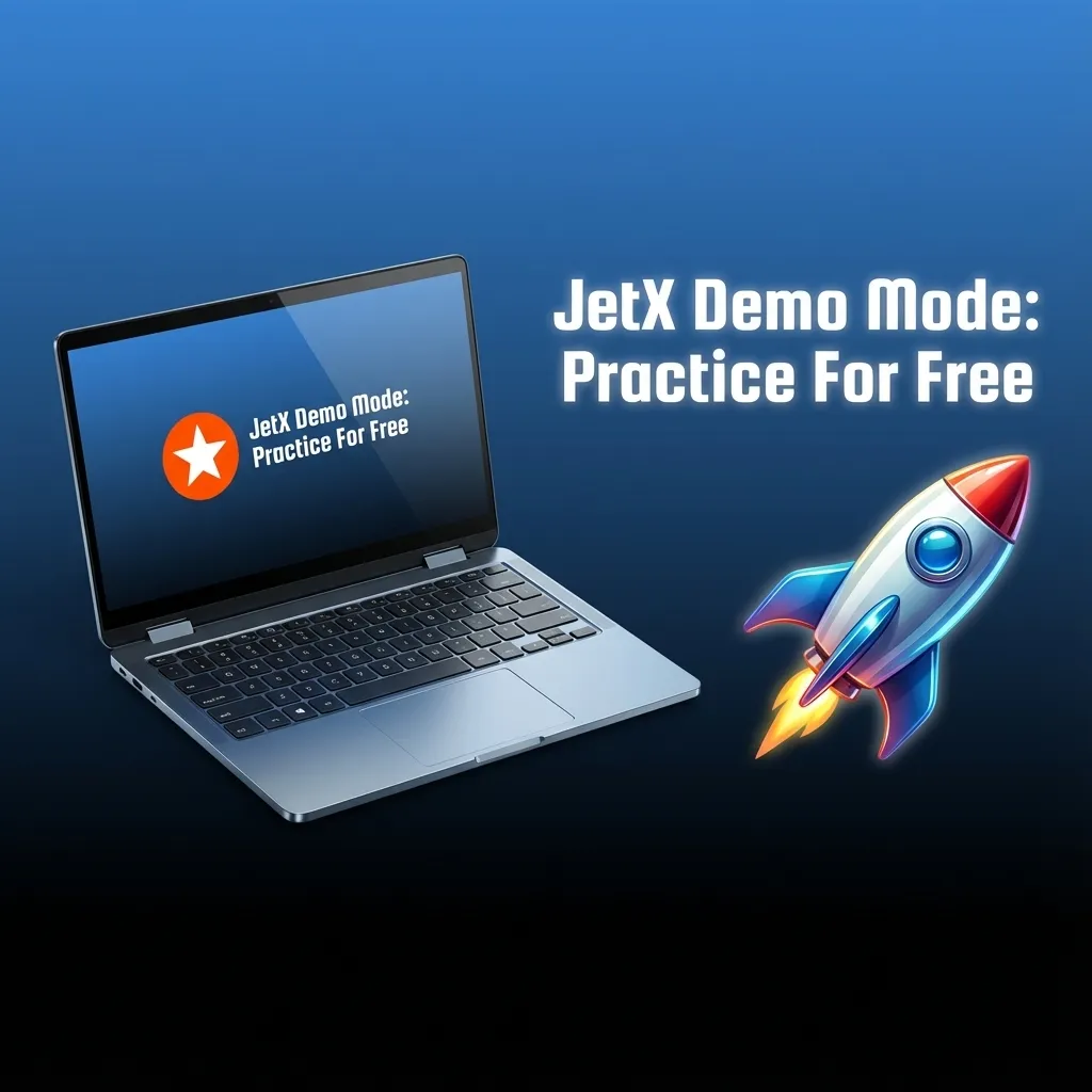 JetX demo mode screen showing virtual balance and controls to test auto bet and strategies before real-money play