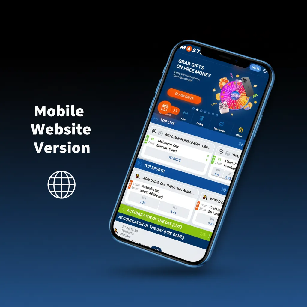 Mobile sports betting site on phone with in-play odds, one-tap bet slip, cashier, UPI wallets; thumb-friendly layout.