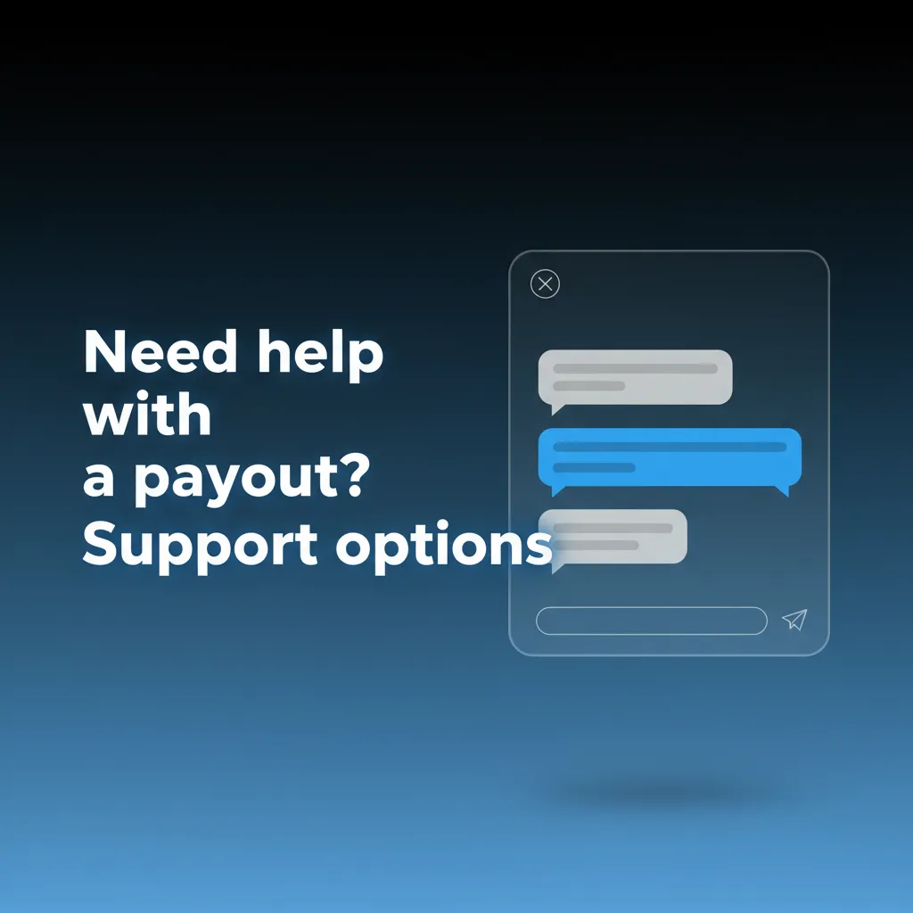 Need help with a payout? Contact support via live chat, email, Help Centre/FAQ, or Telegram.