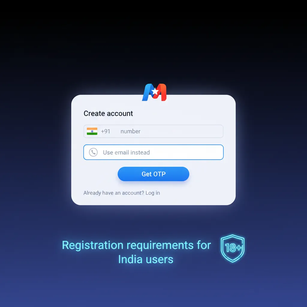 Infographic: India gaming registration—18+, one account, real details, no VPN, KYC with PAN/Aadhaar and address proof.