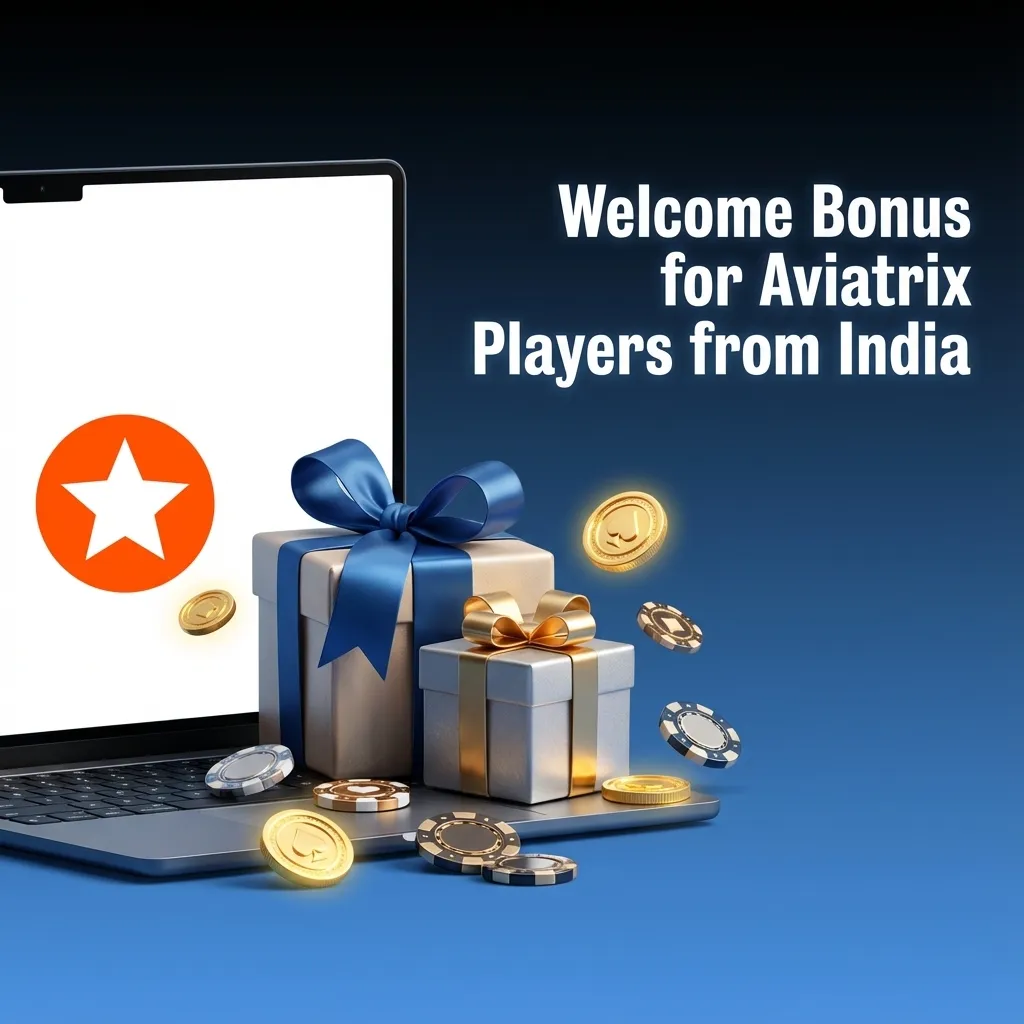 Banner ad showing “125% up to ₹100,000 + 250 Free Spins” welcome bonus for new Aviatrix players from India