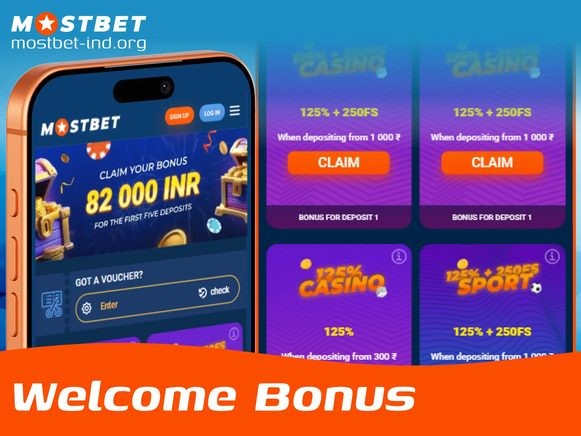 Activate your favorite welcome bonuses within the mobile Mostbet App.
