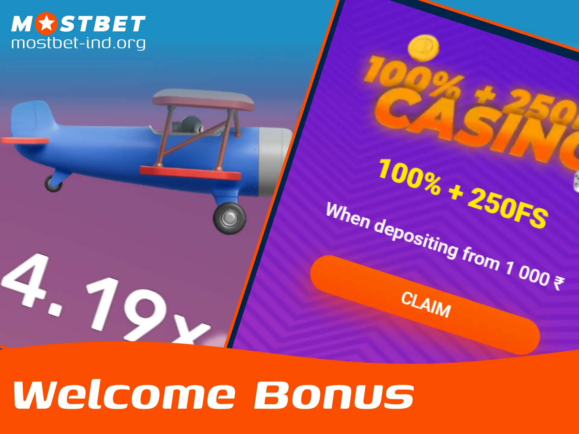 Claim your special welcome bonus to play Aviatrix on Mostbet.