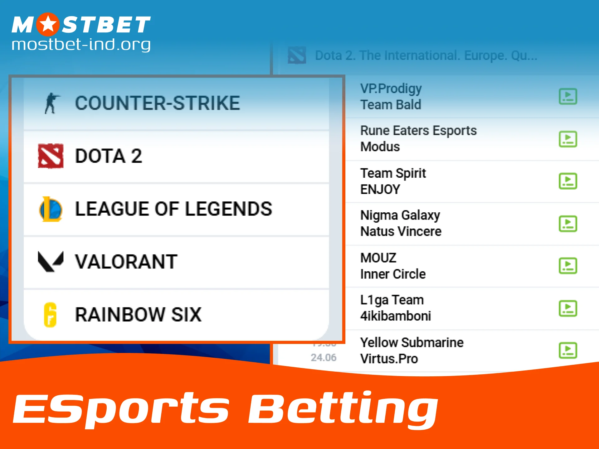 Place competitive gaming wagers using online sports betting on Mostbet.