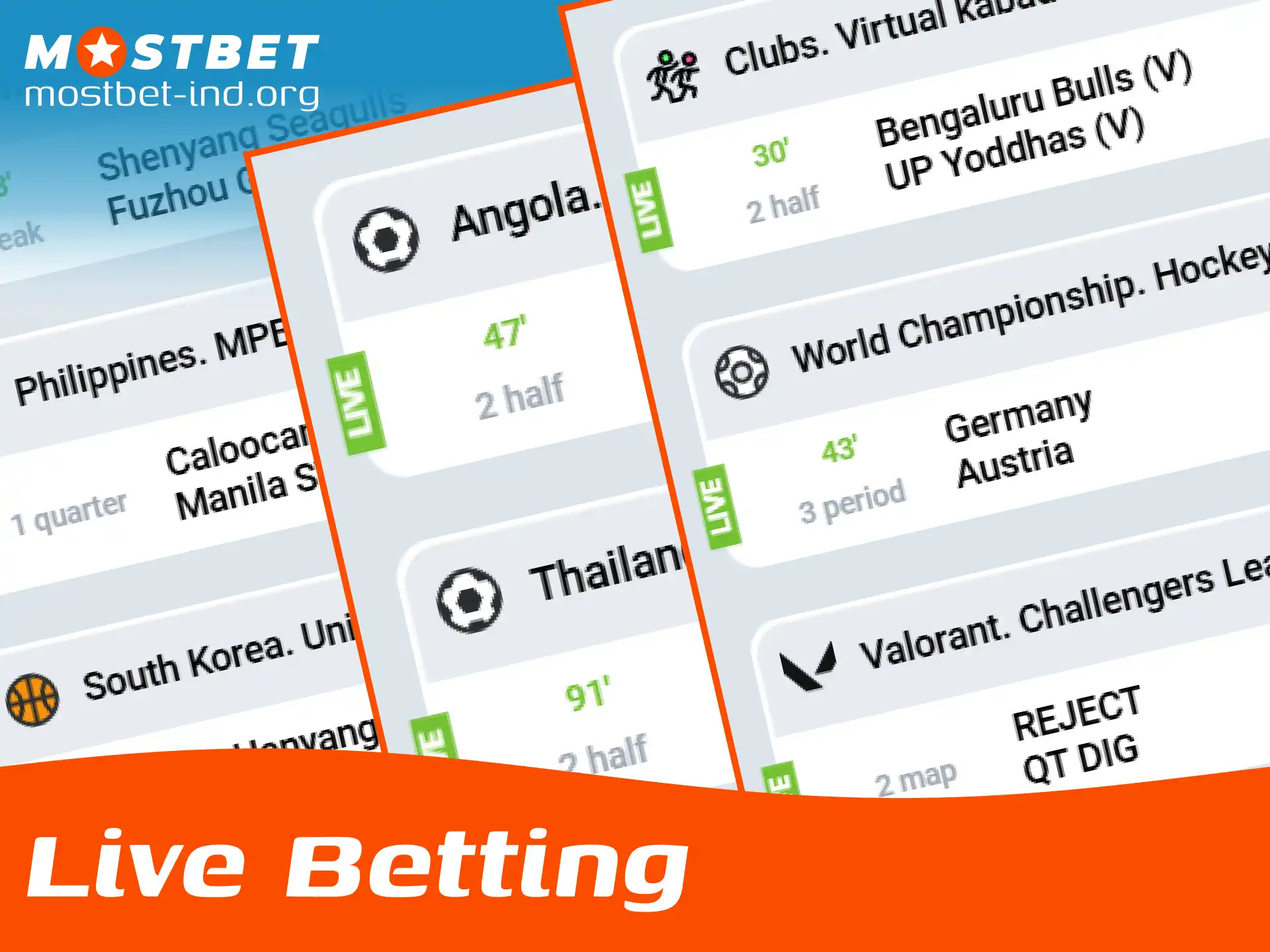 Enjoy real-time match predictions with live sports betting on Mostbet.