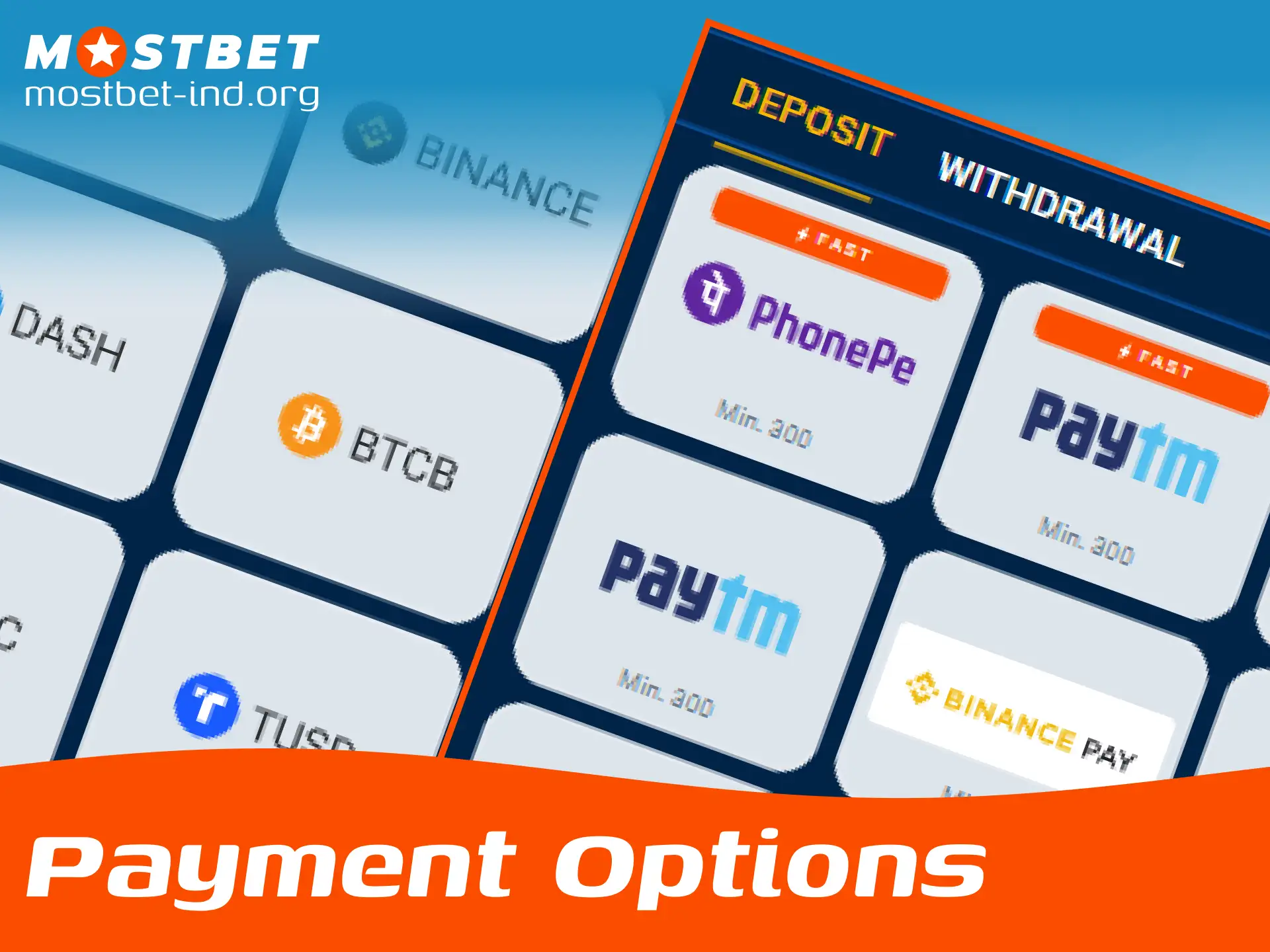 Select fast banking methods for secure sports betting on Mostbet.