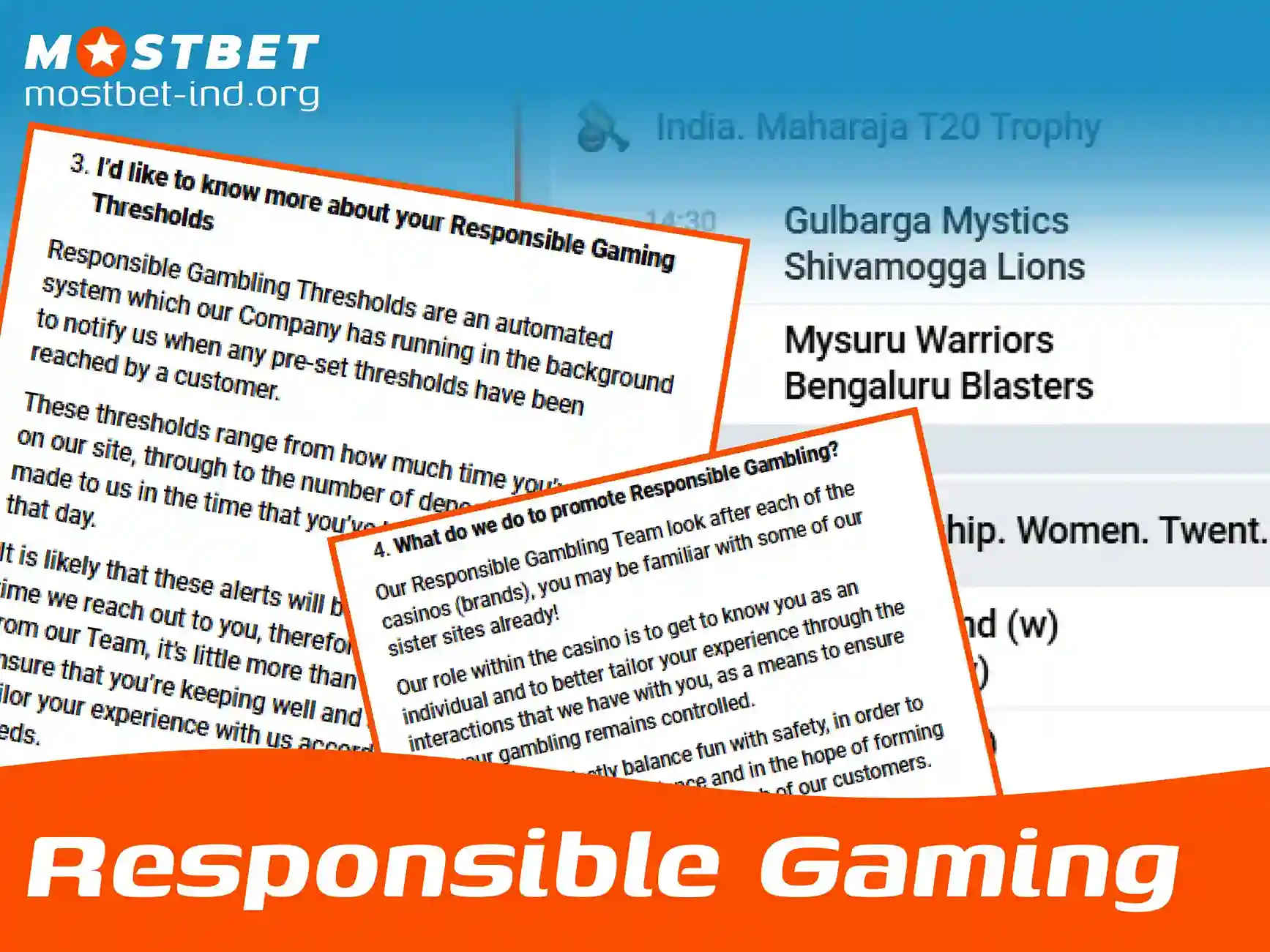 Follow safe gambling guidelines while enjoying sports betting on Mostbet.