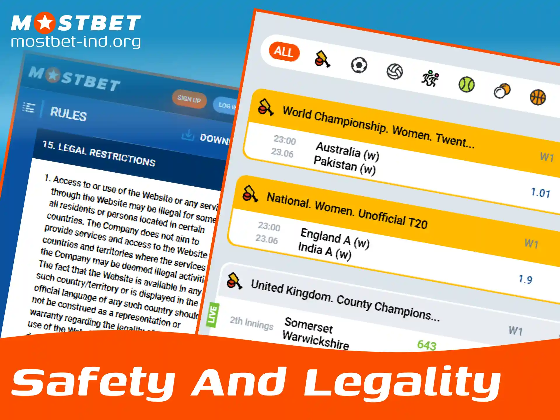 Check the safety regulations for online sports betting on Mostbet.