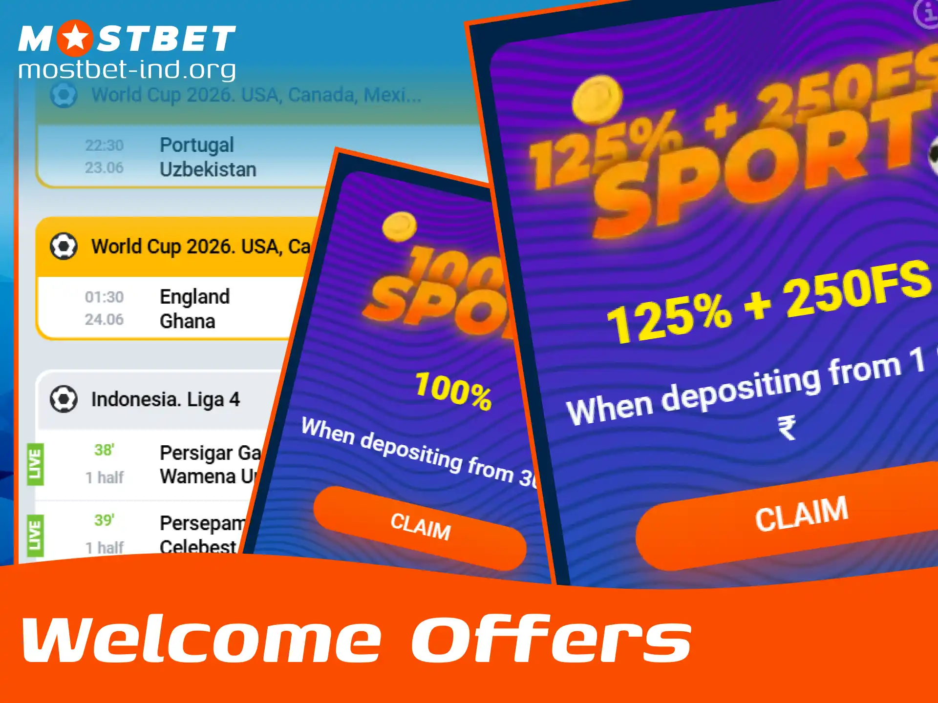 Claim exciting welcome bonuses for mobile sports betting on Mostbet.