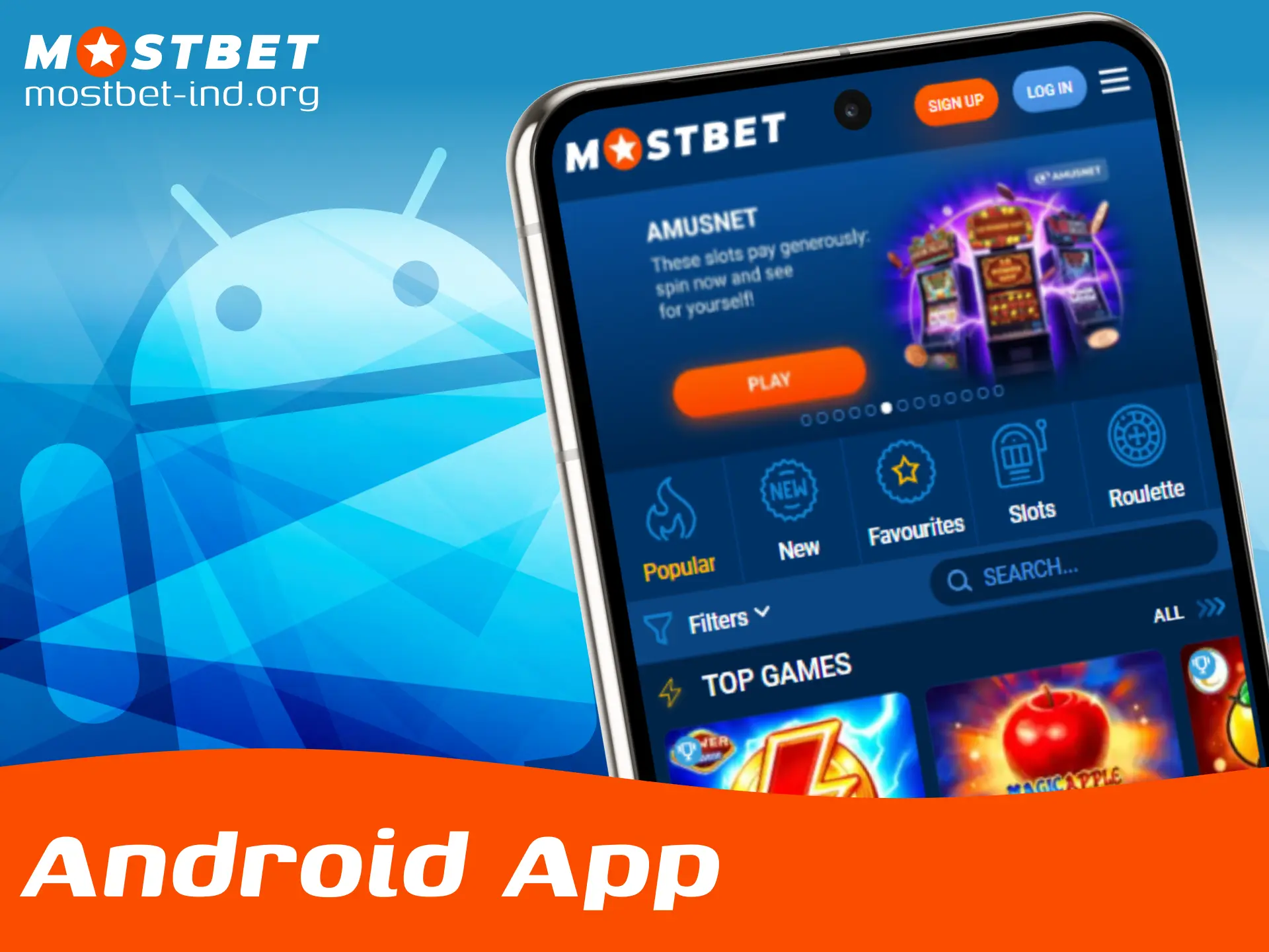 Download the mobile application to play Mostbet casino games anywhere.