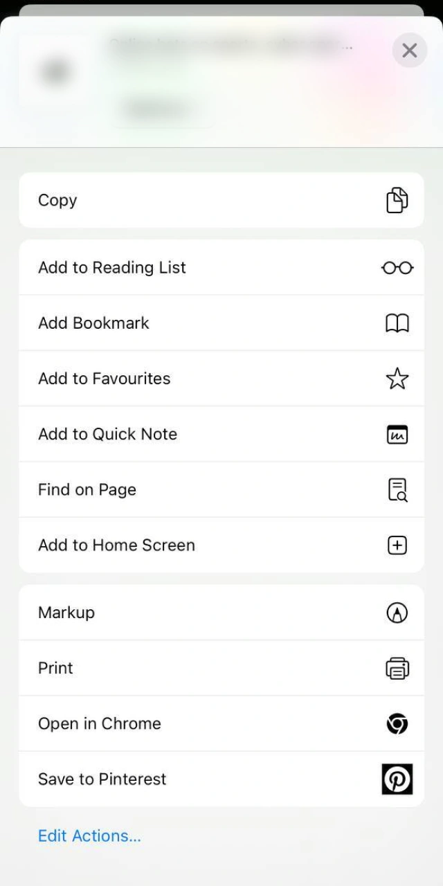 Select add to home screen for the Mostbet iOS app.