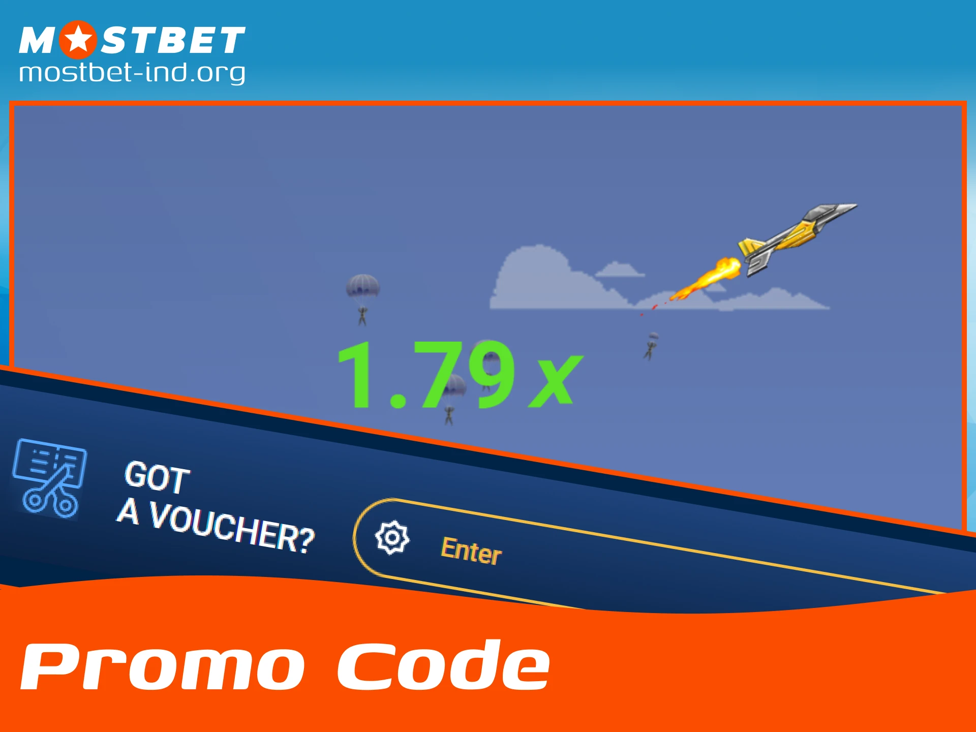 Use an exclusive promo code to boost your bankroll for the JetX game on Mostbet.