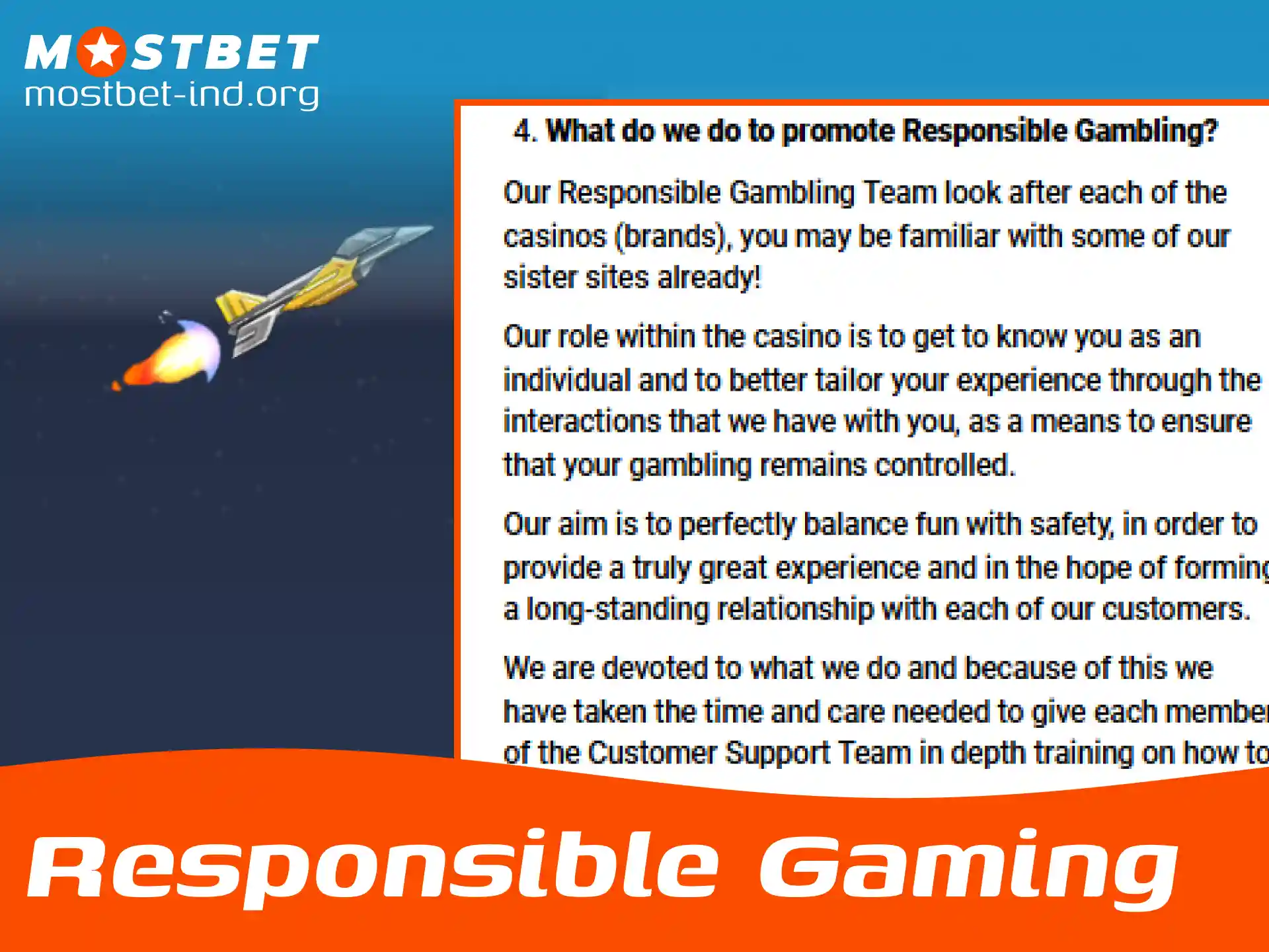 Follow responsible gambling guidelines while betting on the JetX game at Mostbet.