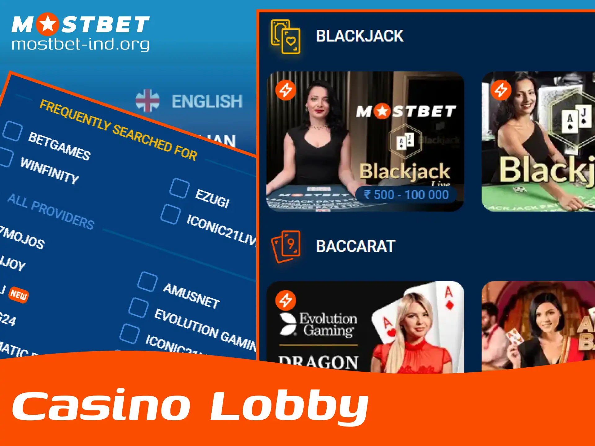 Browse the full collection of real-time live games on the official Mostbet casino lobby.