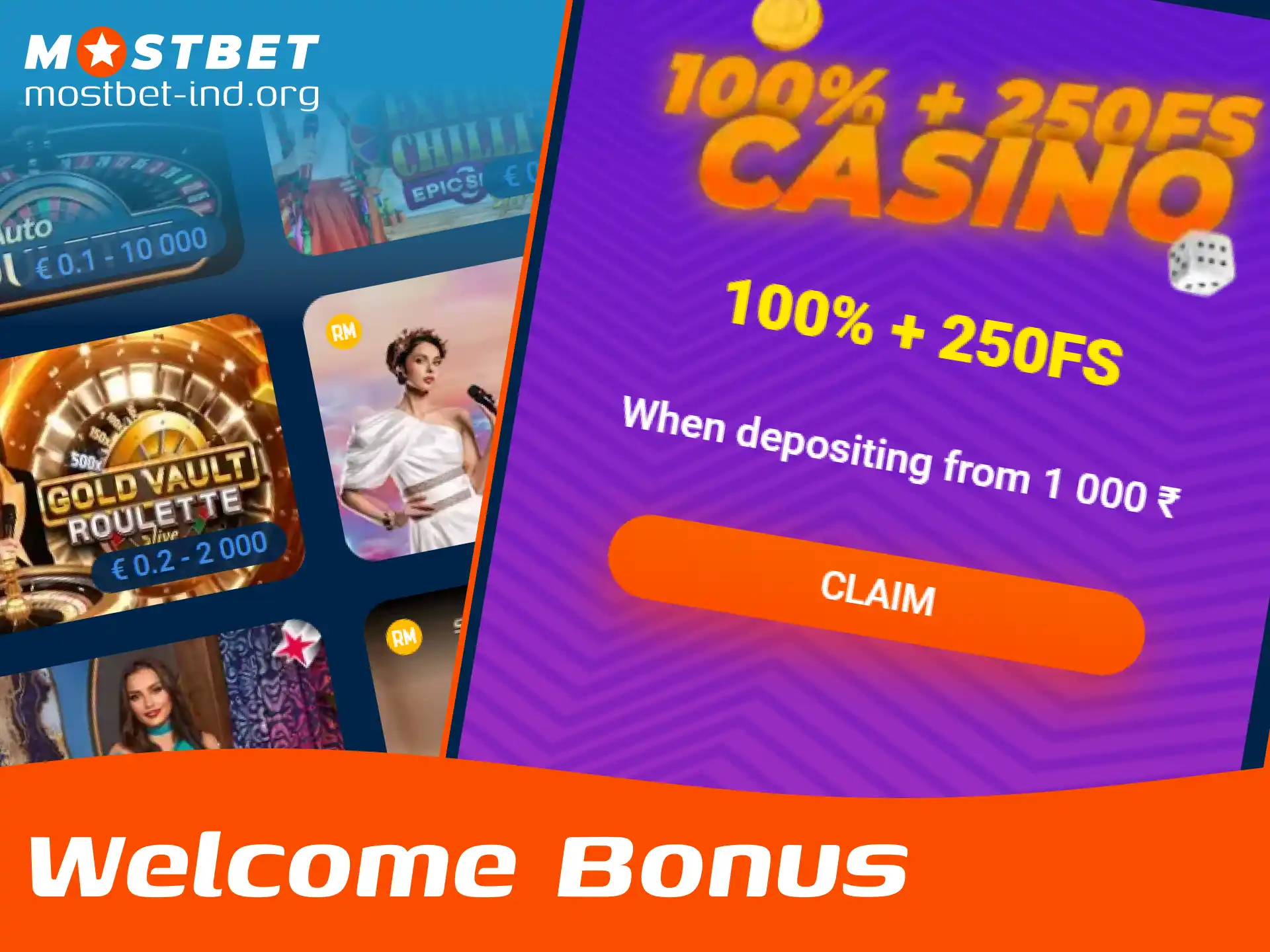 Claim a massive online casino welcome bonus for India players at Mostbet.