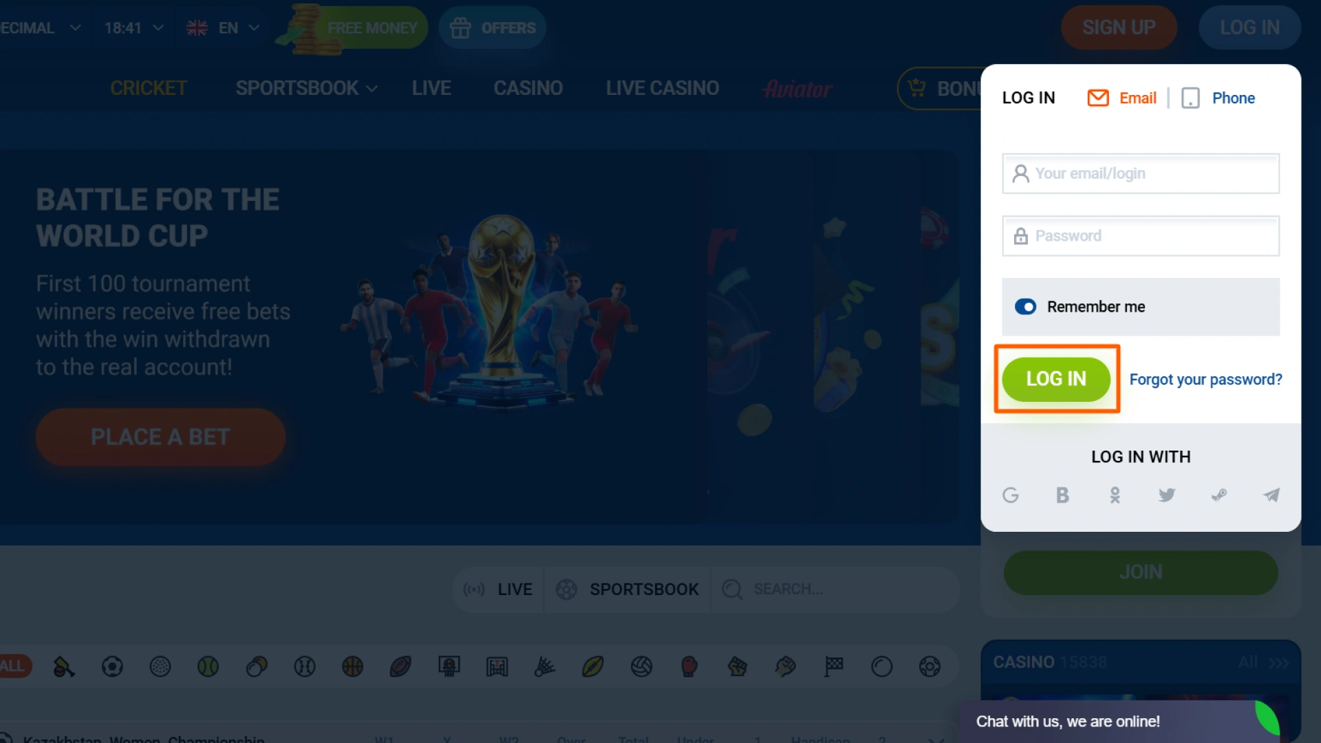 Use the received OTP code to login to Mostbet securely.