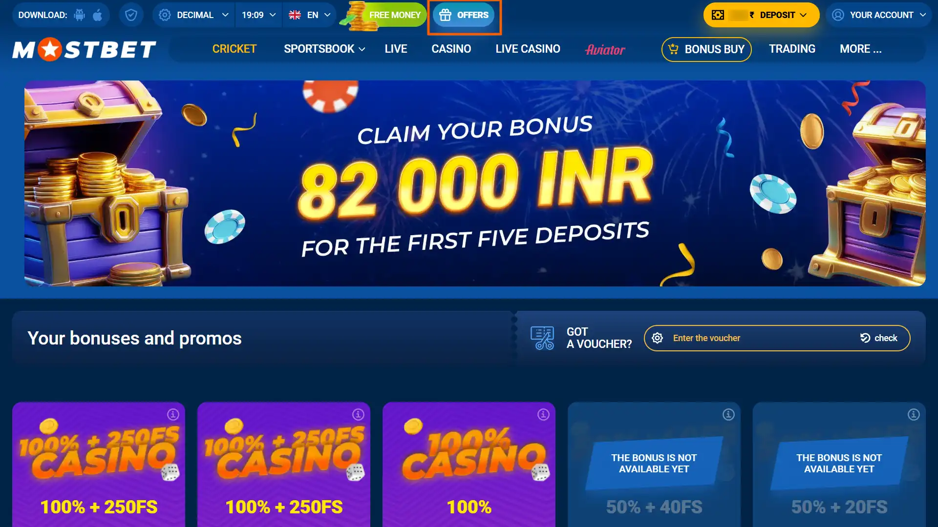 Opt in to receive your official Mostbet welcome bonus today.