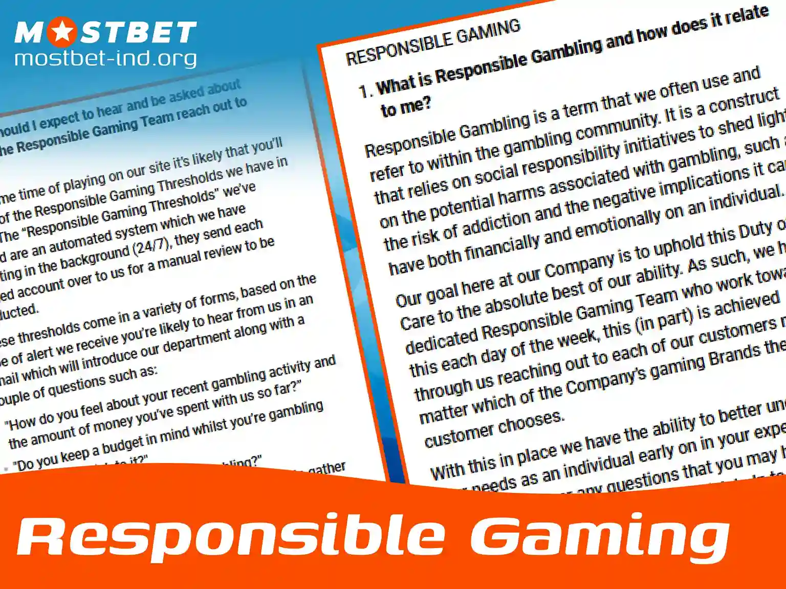 Read the essential rules and guidelines for safe and responsible gambling on Mostbet India.