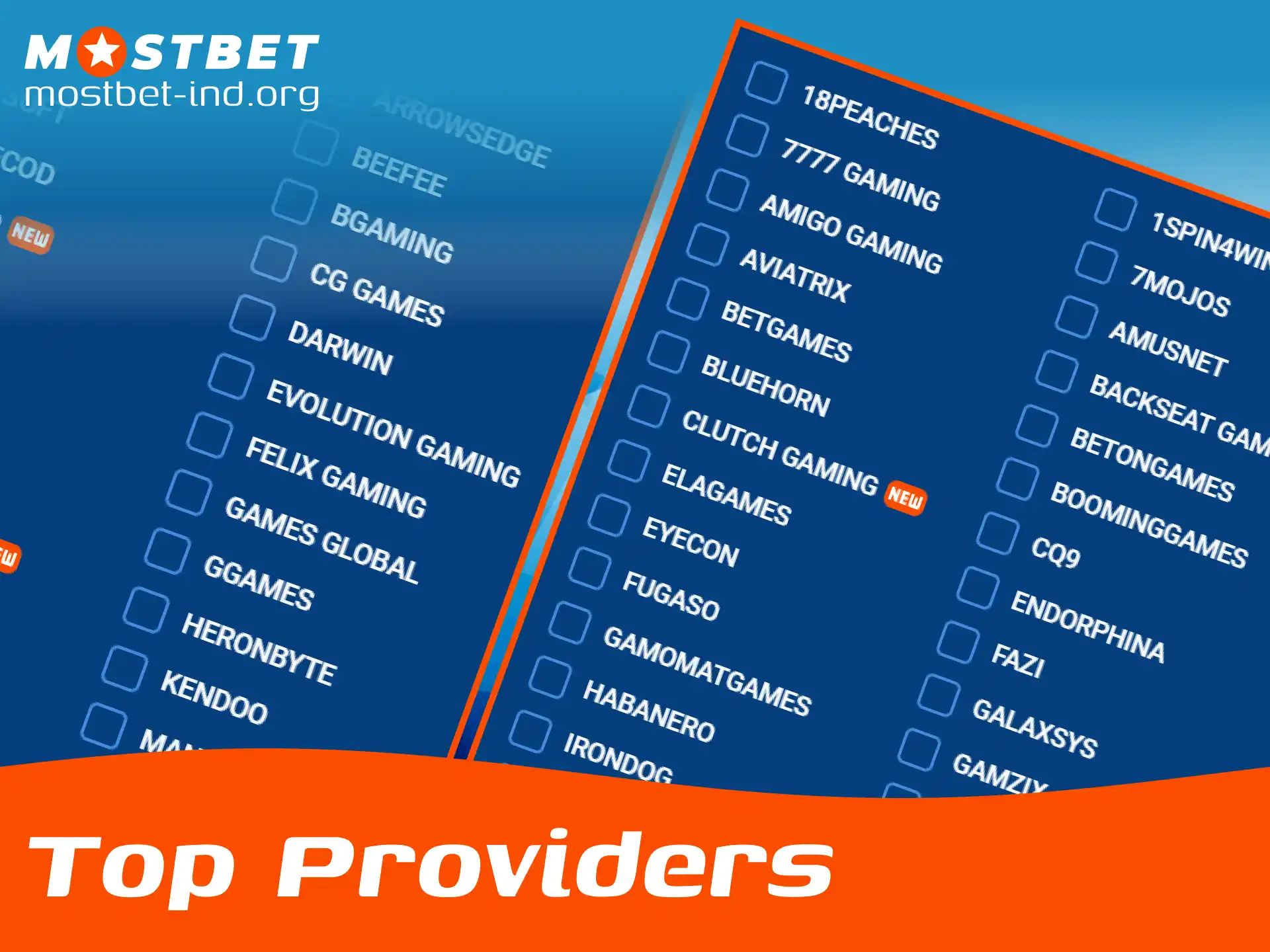 Spin popular slots from top-rated casino software providers at Mostbet.