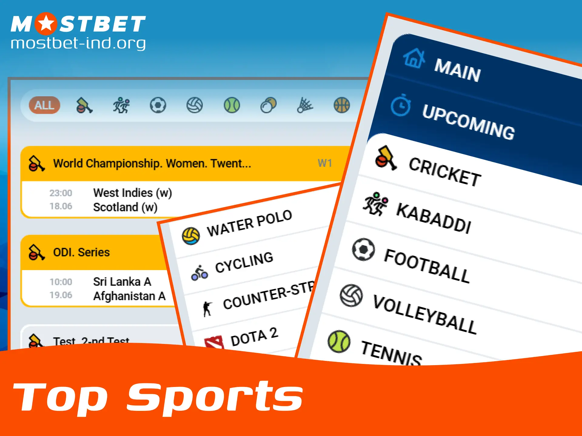 Place online bets on top sports events and popular tournaments with the best odds on Mostbet.