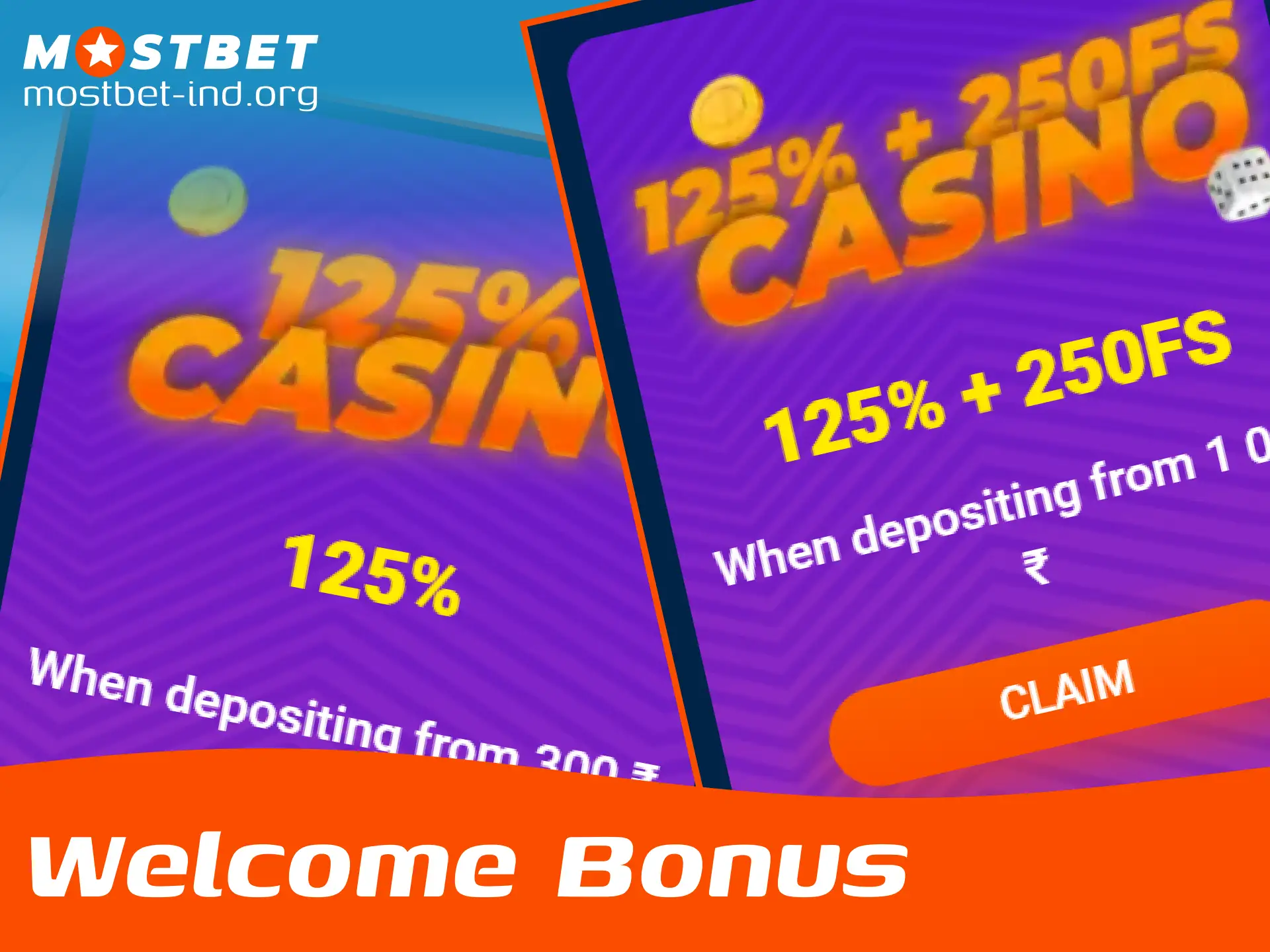 Claim a generous 125% welcome bonus up to ₹100,000 and 250 free spins on Mostbet India.